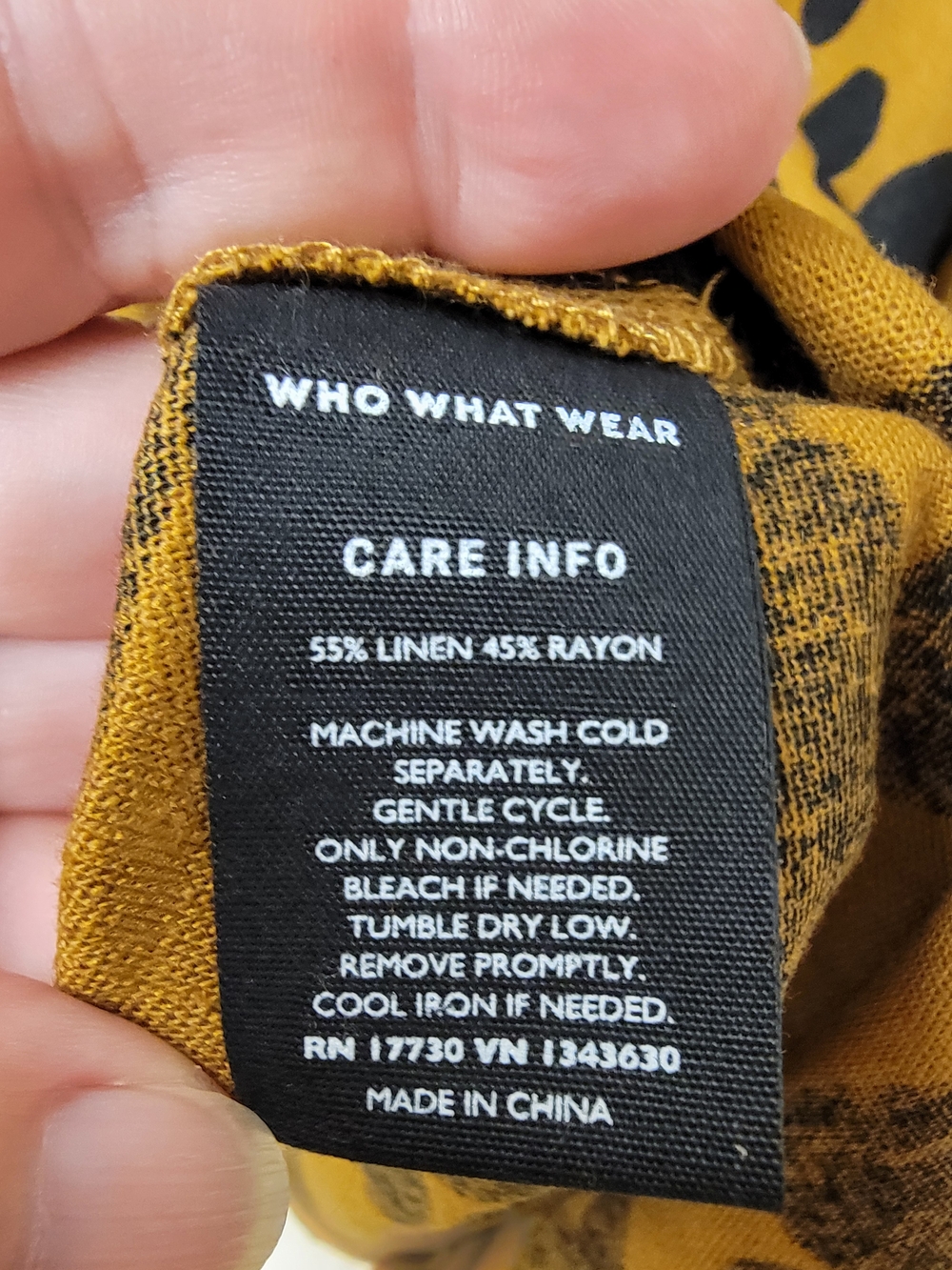 Who What Wear Mustard and Black Leopard Midi Safari Utility Shirt Dress - Picture 11 of 11